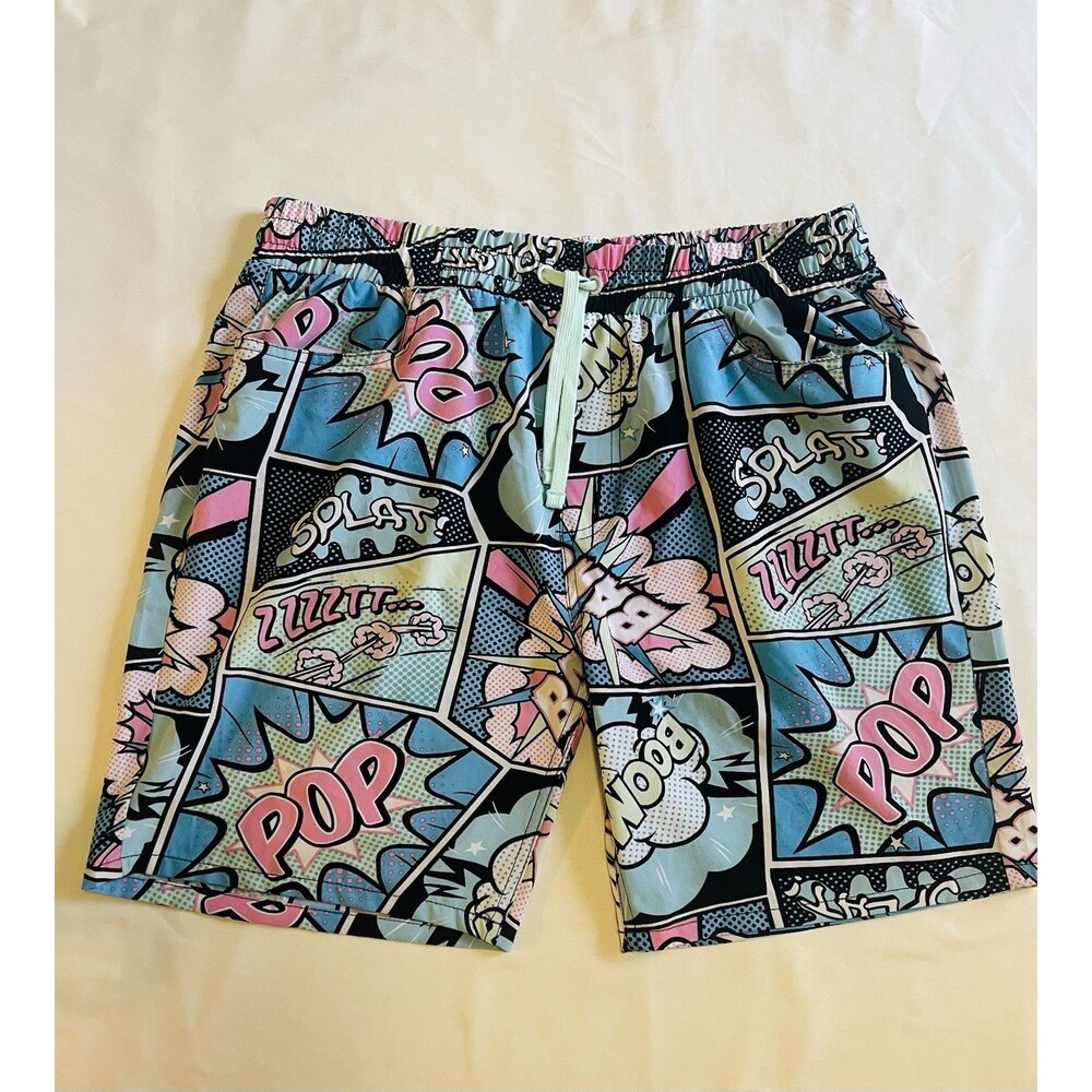Drill Clothing Oh Snap! Men’s Comic Shorts Sz L Pop Art Retro Skater Kawaii EUC